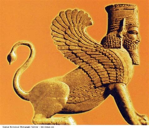 The Ancient Gods Persian Deity Shirzad half lion half human, and eagle. | Ancient persian ...