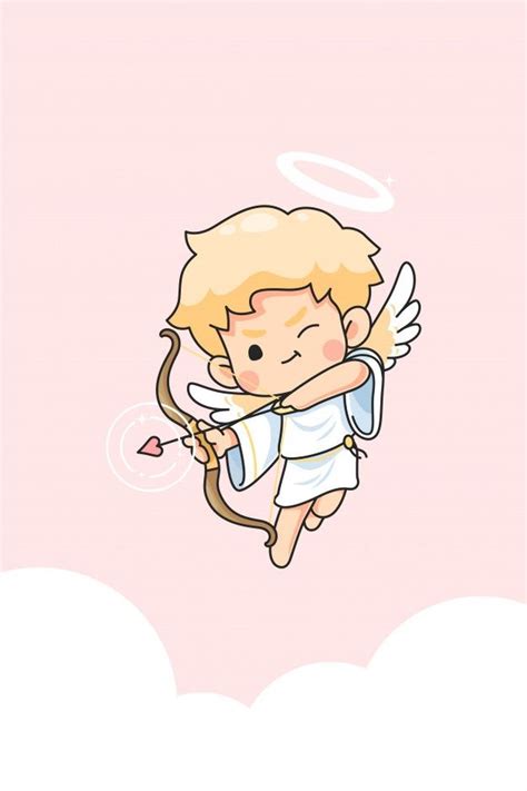 Cute Cupid Cartoon For Valentine Day Concept in 2021 | Cute cartoon ...