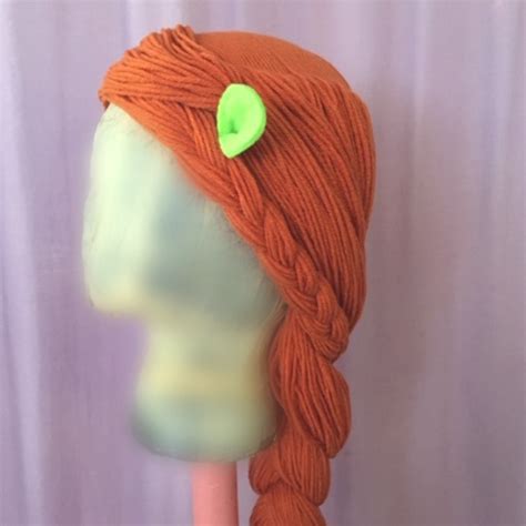 Fiona Costume Wig, Fiona Wig With Ears, Yarn Wigs for Kids, Girls Halloween Costume Wig, Womens ...