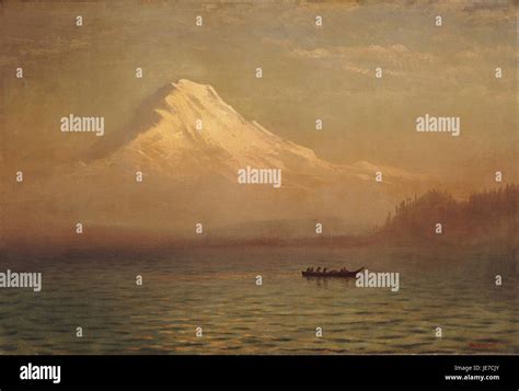 Albert Bierstadt - Sunrise on Mount Tacoma Stock Photo - Alamy