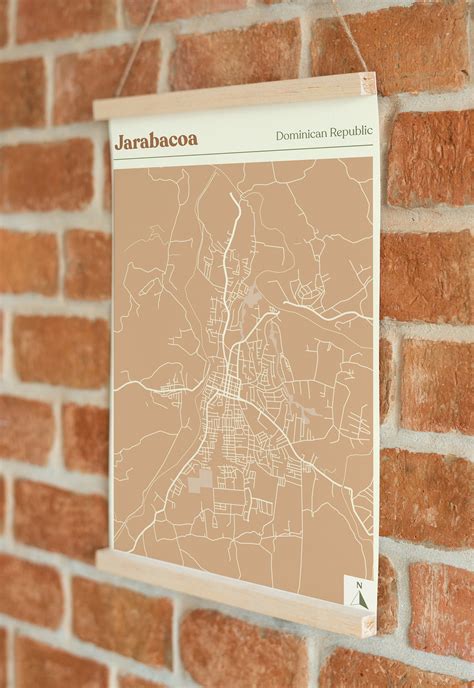 Jarabacoa Map Dominican Republic Digital Print, Tropical, Caribbean Art, Wall Art, Republica ...