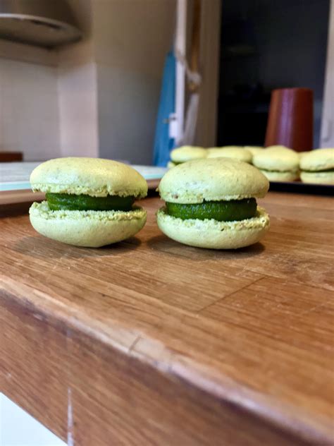 Pistachio : finally finished : macarons