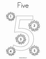 Five Coloring Page  Twisty Noodle sketch template