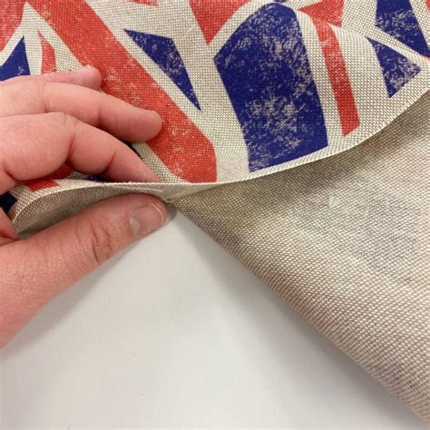 Union Jack Bunting Linen Look Fabric - The Cheap Shop Tiptree