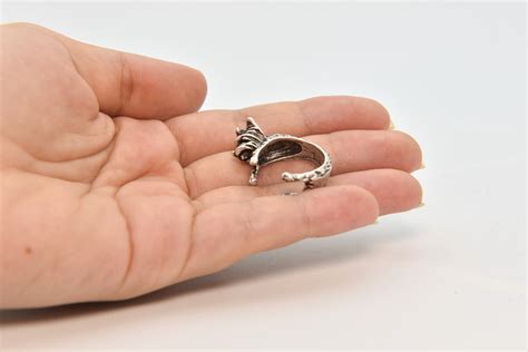 Silver Plated Adjustable Dog Ring Brass Ring Jewelry Ring - Etsy