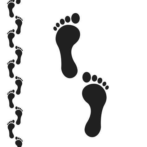 Some footprint path isolated 1266343 Vector Art at Vecteezy