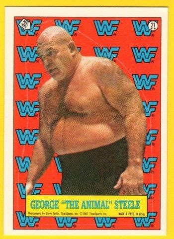 1987 Topps WWF Stickers #21 George The Animal Steele | George the animal steele, Wwf, Wrestling ...