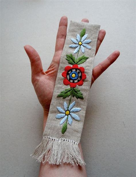 Adorable handmade kashubian embroidered Bookmark. | Etsy | Polish embroidery, Bookmarks handmade ...