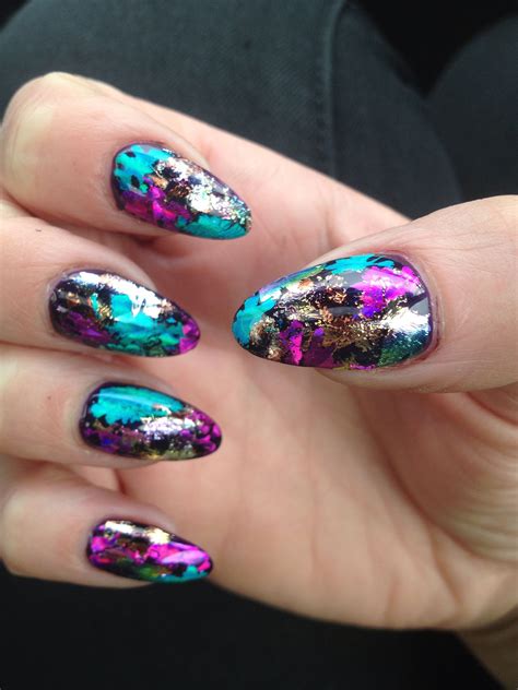 Foiling nail art | Foil nail designs, Foil nail art, Foil nails