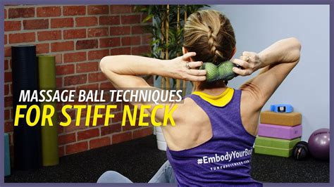 Massage Ball Techniques for Stiff Neck - YouTube