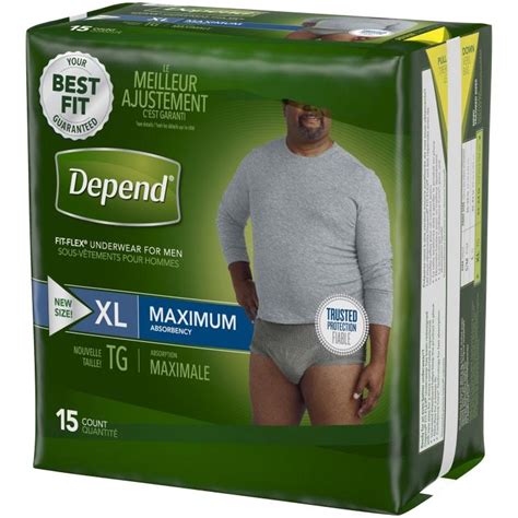 DEPENDS Maximum Absorbency XL Underwear for Men - 15 Ct by DEPENDS at Fleet Farm