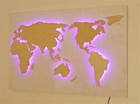 World Map Of Wood Led Lighting Stern Decoration World - vrogue.co