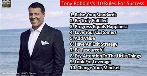 Tony Robbins's 10 Rules For Success || quotes about life