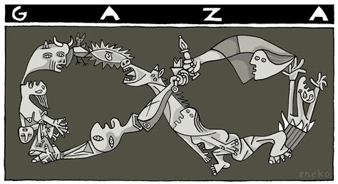 "Gaza strip", Eneko Guernica, Pablo Picasso, Street Art, Ancient Mythology, Humor Grafico ...