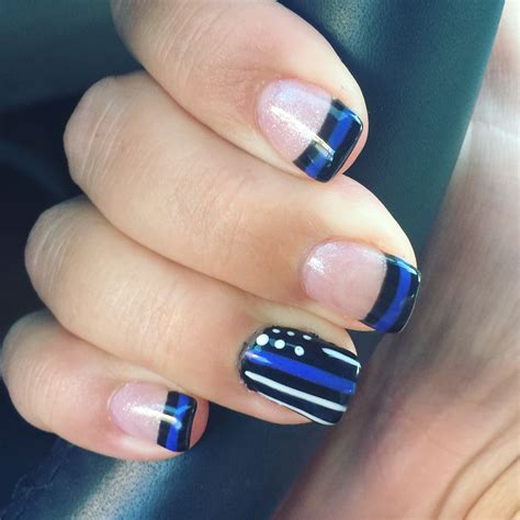 Top 30+ Thin Blue Line Nail Designs for 2024 You Need to See 2024 - InjoyReview