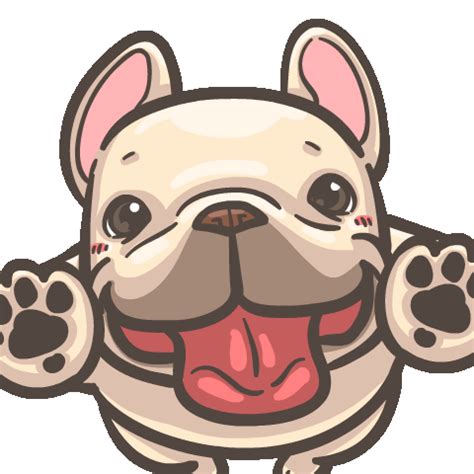 French Bulldog PIGU-Sticker VIII | French bulldog cartoon, Bulldog gif, Bulldog cartoon