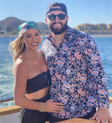 Baker Mayfield's wife Emily 'emotional' as they leave Cleveland