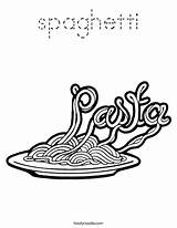 spaghetti Coloring Page  Tracing Twisty Noodle sketch template