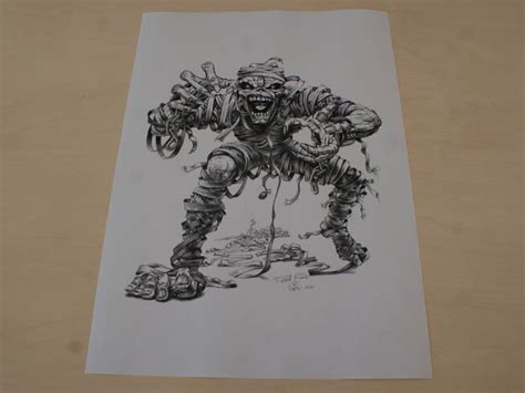 Eddie drawing by Derek Riggs - Iron Maiden Collector