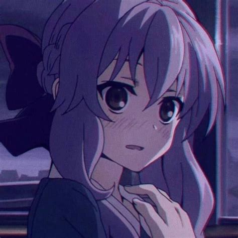 𝑨𝒏𝒊𝒎𝒆 𝑰𝒄𝒐𝒏𝒔 - Purple-Themed | Aesthetic anime, Cute anime profile pictures, Pink wallpaper anime