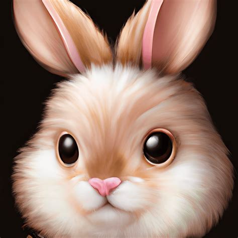 Beautiful Fluffy Bunny Kawaii Chibi Cartoon · Creative Fabrica