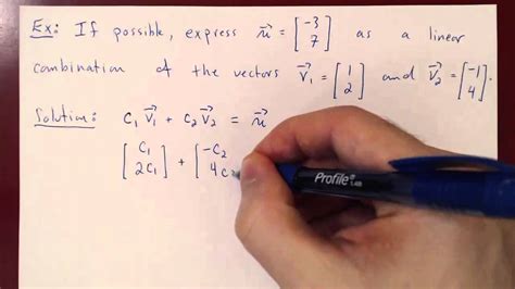 Linear Combinations - YouTube