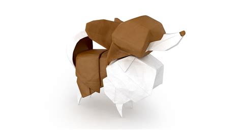 Dog Origami(1) 3D Model $19 - .max .unknown .fbx .obj - Free3D