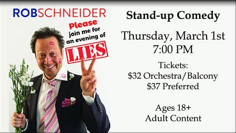 Rob Schneider Stand-up Comedy, Eichelberger Performing Arts Center at ...