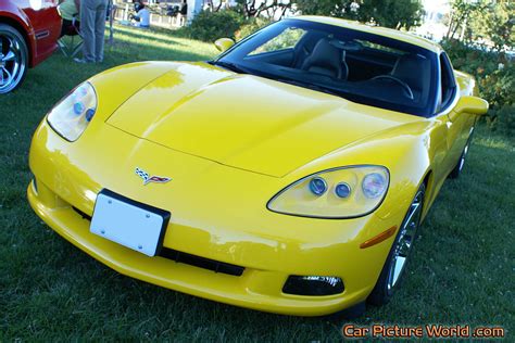 C6 Yellow Corvette Front Picture