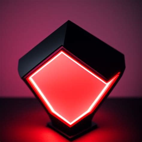 noviolart: a black cube sculpture in a dark room. Neon light coming ...