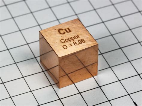 Copper – precision density cube 10mm – 8.96g