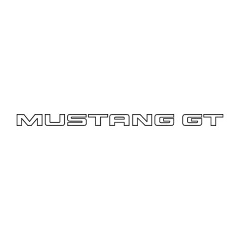Mustang GT Ford vector logo free download