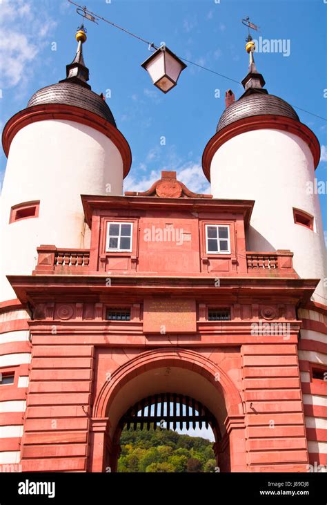 heidelberg bridge gate Stock Photo - Alamy