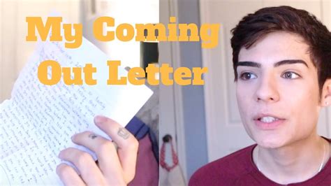 MY COMING OUT STORY (ORIGINAL COMING OUT LETTER) - YouTube