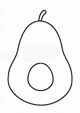Printable Avocado Fruit Coloring Sheet For Kids  coloring Pages sketch template
