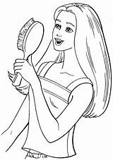 Hair Brush Coloring Page sketch template