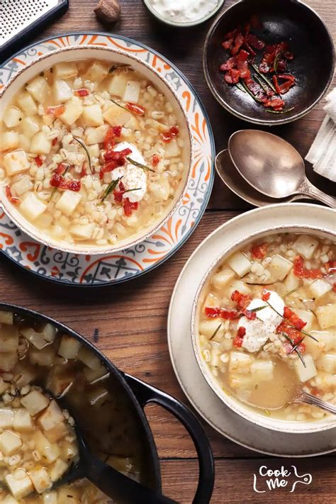 Celeriac, Bacon and Barley Soup Recipe - COOK.ME