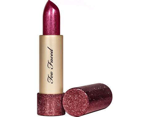 Lipstick With Glitter - Too Faced in HOT FLASH | Lipstick, Glitter lipstick, Hot lipstick