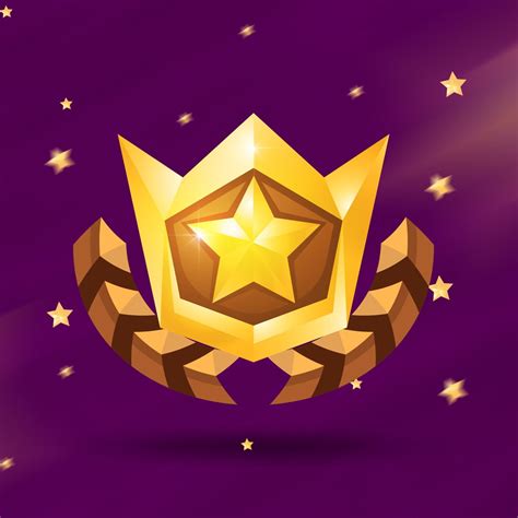 a shiny golden star surrounded by stars on a purple background