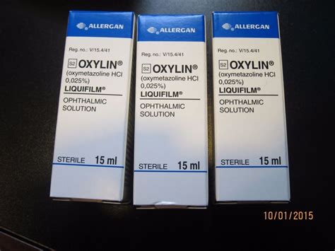 3 X Bottle of Oxylin Oxymetazoline HCl Long Lasting (Similar to Visine LR) #Unspecified | Visine ...