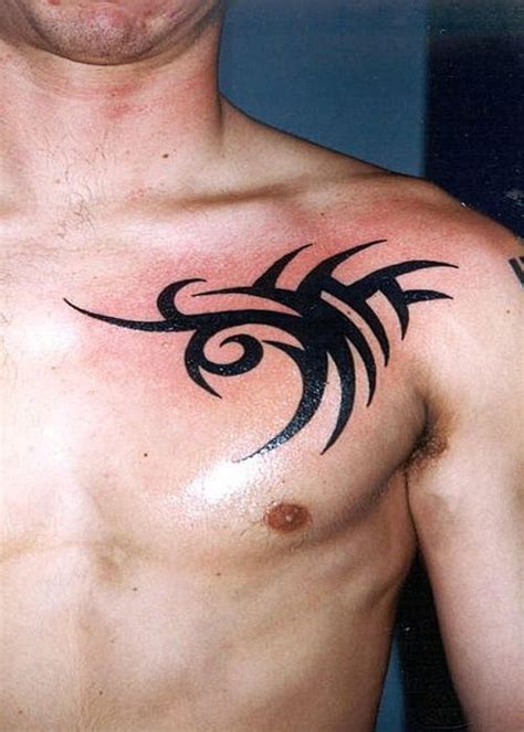 #The Best Ideas of Chest Tattoo for Men: Tribal And Small Chest Tattoo Ideas ~ Men Tattoos ...