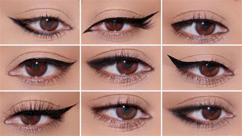 How To: 9 Different Eyeliner Styles on HOODED EYES | Easy Beginner ...