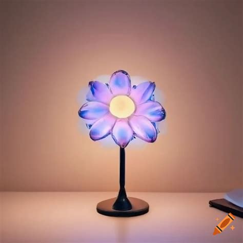 Flower-shaped table lamp on Craiyon