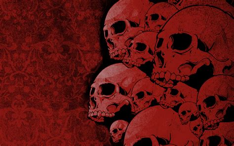 Red And Black Skull Wallpapers Group (72+)