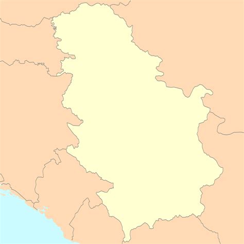 Serbia Map Blank - Mapsof.Net