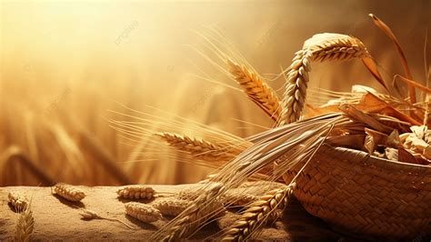 Wheat Harvest Illustration Background, Wheat, Bumper Harvest, Harvest Season Background Image ...