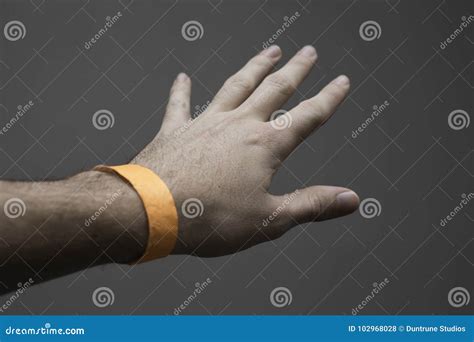 Event Hospital Wristband Orange Stock Photo - Image of orange ...