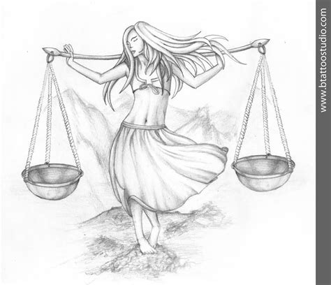 Libra Scale Drawing at PaintingValley.com | Explore collection of Libra ...