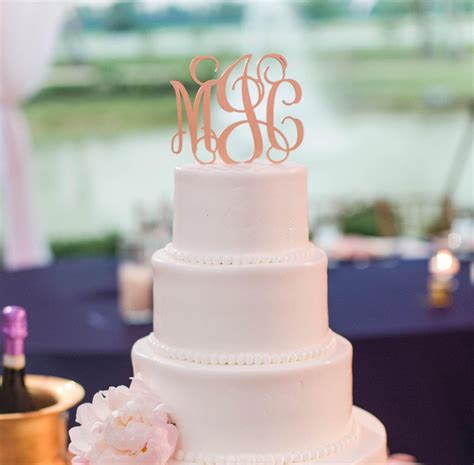 BEST SELLER Monogram Wedding Cake Topper Monogram Cake | Etsy