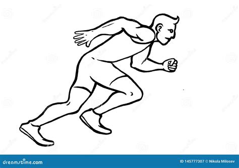 Running stock illustration. Illustration of muscle, pose - 145777307